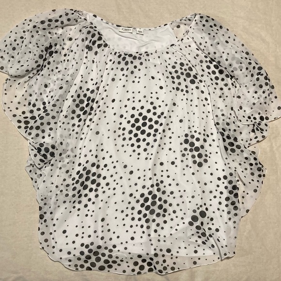 Cato Black and White Dolman Sleeve Blouse - Picture 1 of 8